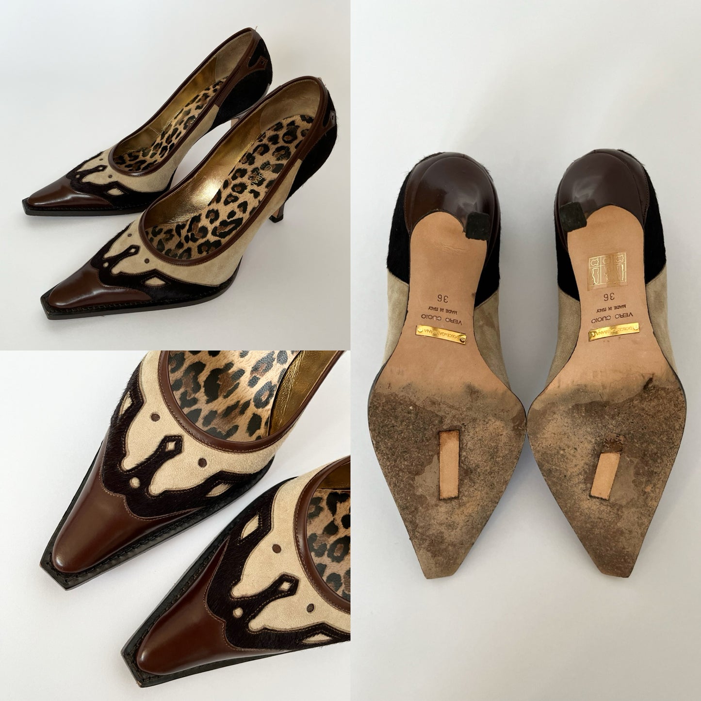 Dolce & Gabbana Western Pony Heels Brown (EU 36)