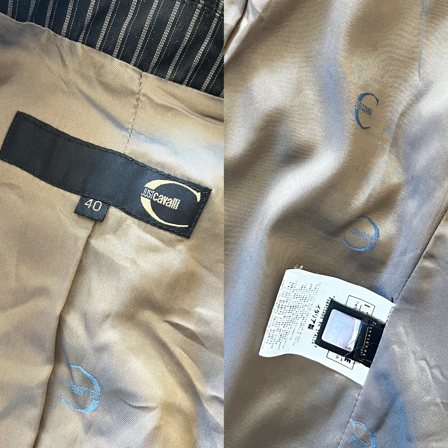 Roberto Cavalli Pinstripe Blazer (M)