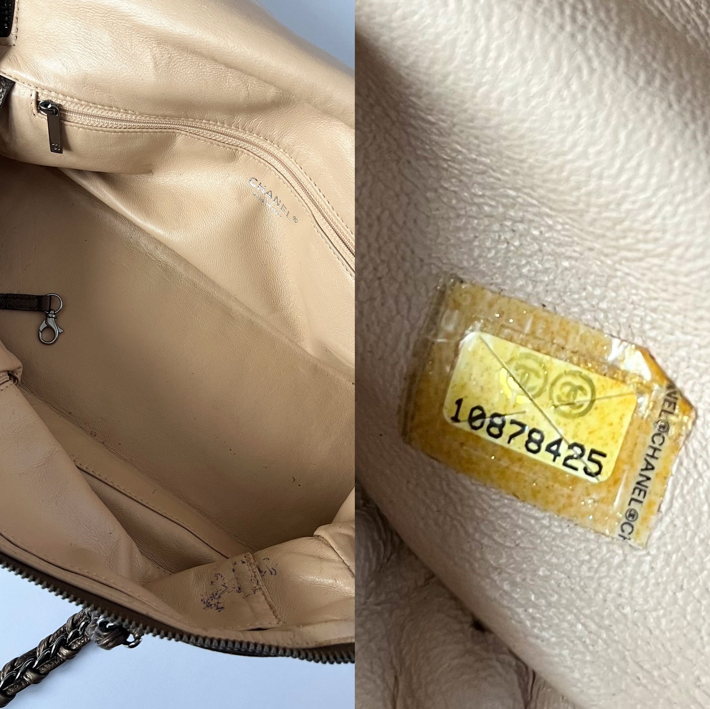 Chanel by Karl Lagerfeld 2005/2006 Luxe Ligne Zip Around Bag Bronze