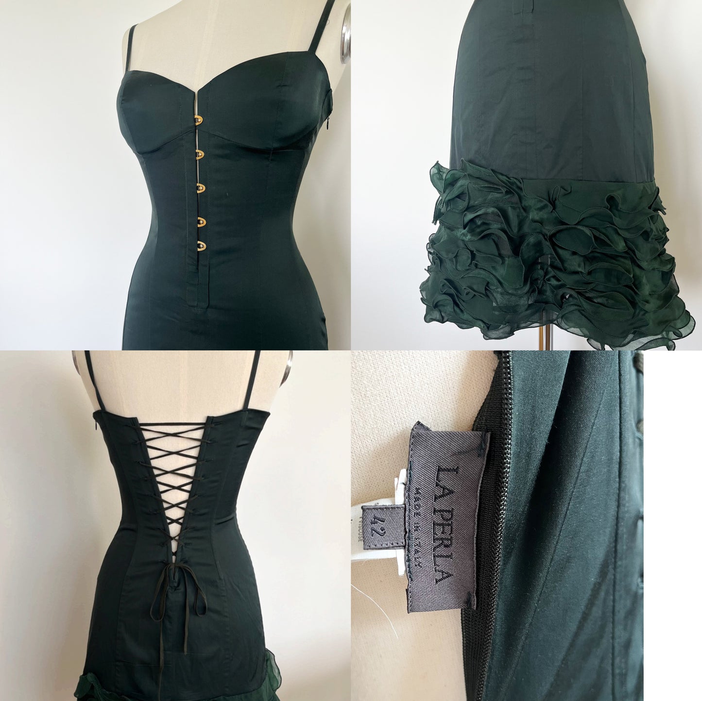 La Perla Corset Dress Emerald Green (S)