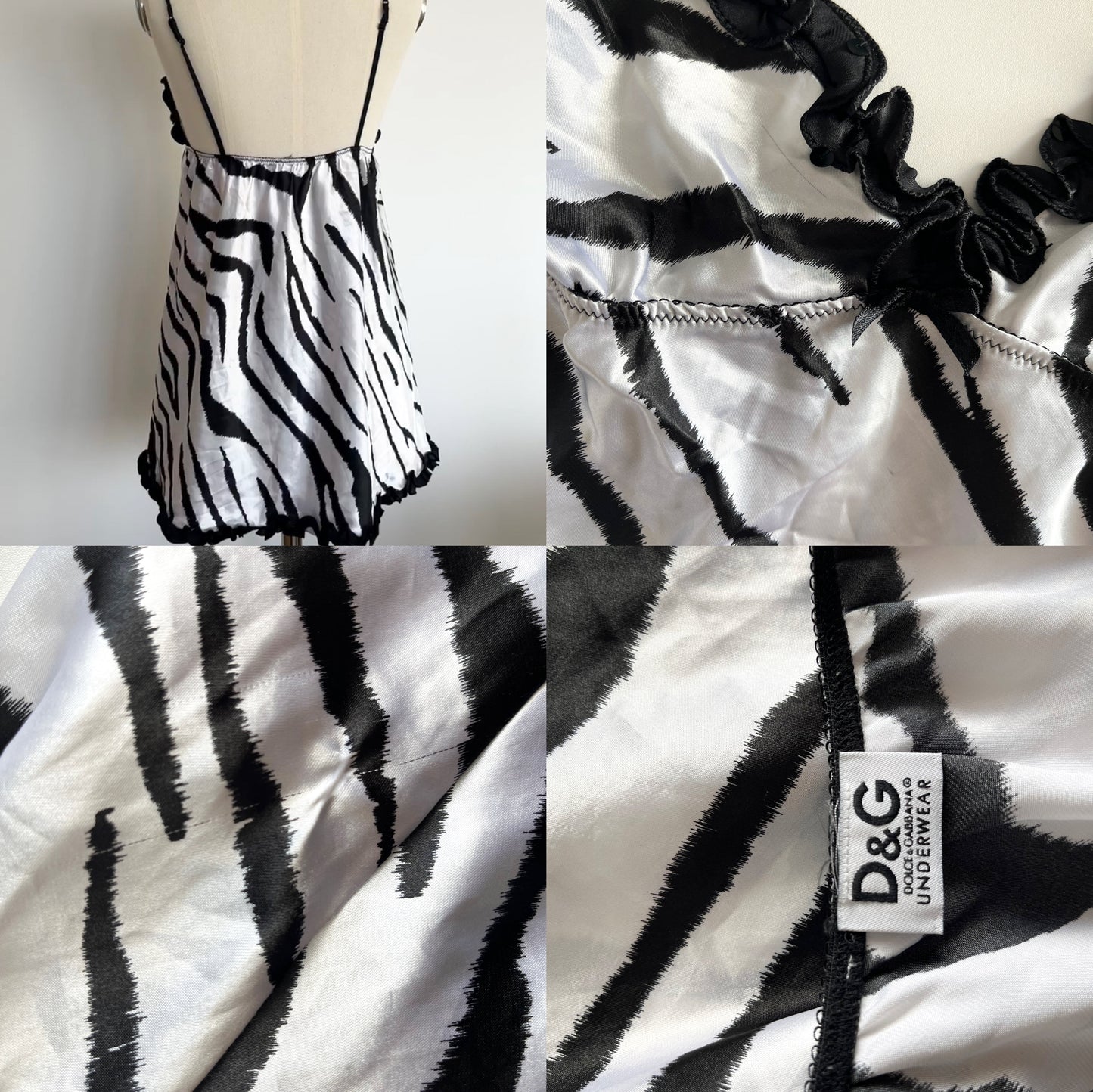 Dolce & Gabbana Zebra Babydoll MiniDress (M)