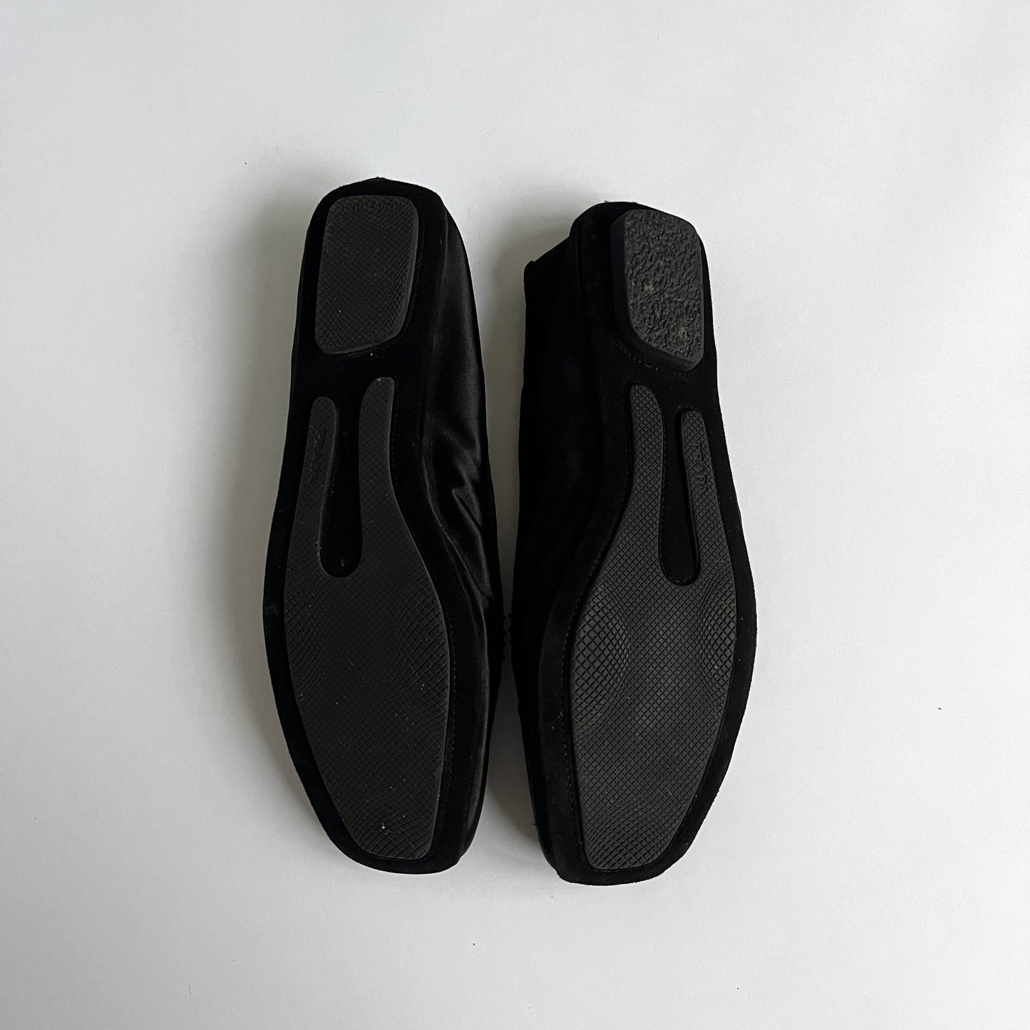 Prada Silk Ballet Flats Black (39.5 EU)