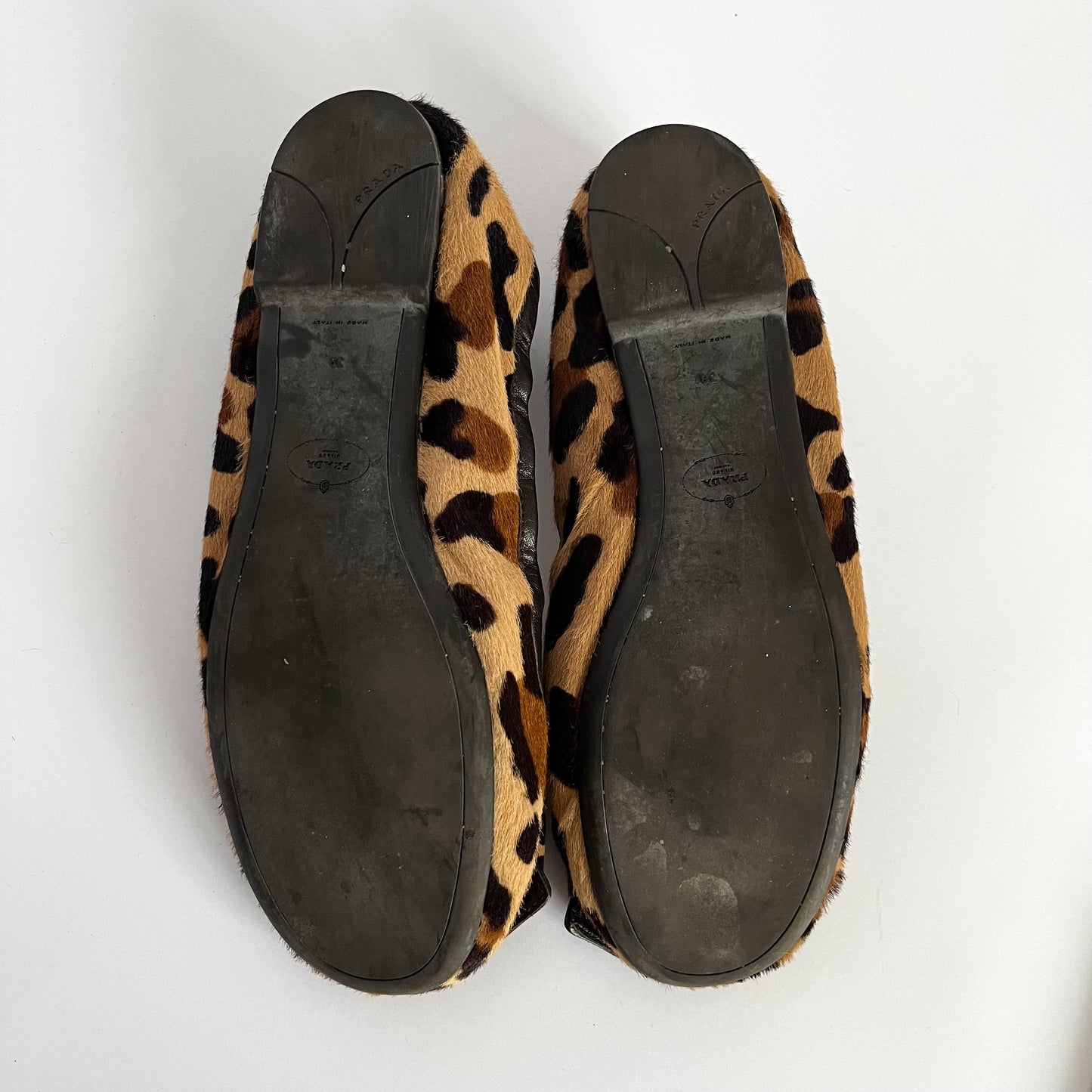 Prada Pony Leopard Ballet Flats (39 EU)