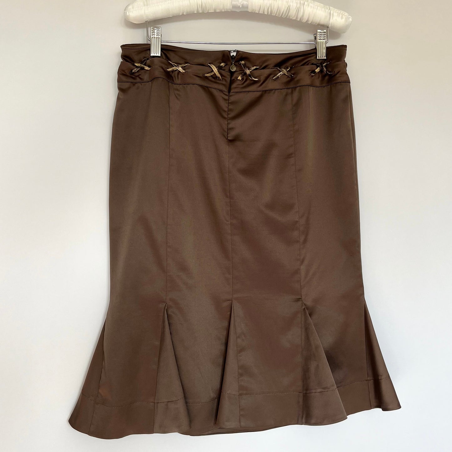 Just Cavalli Satin Mermaid Skirt Brown (DE 38)