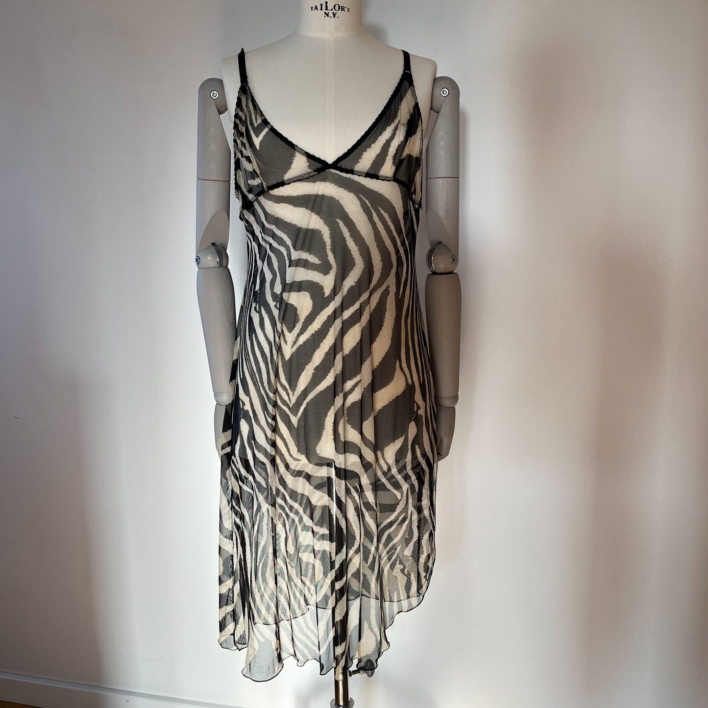 Roberto Cavalli Sheer Dress Zebra Print (M/L)