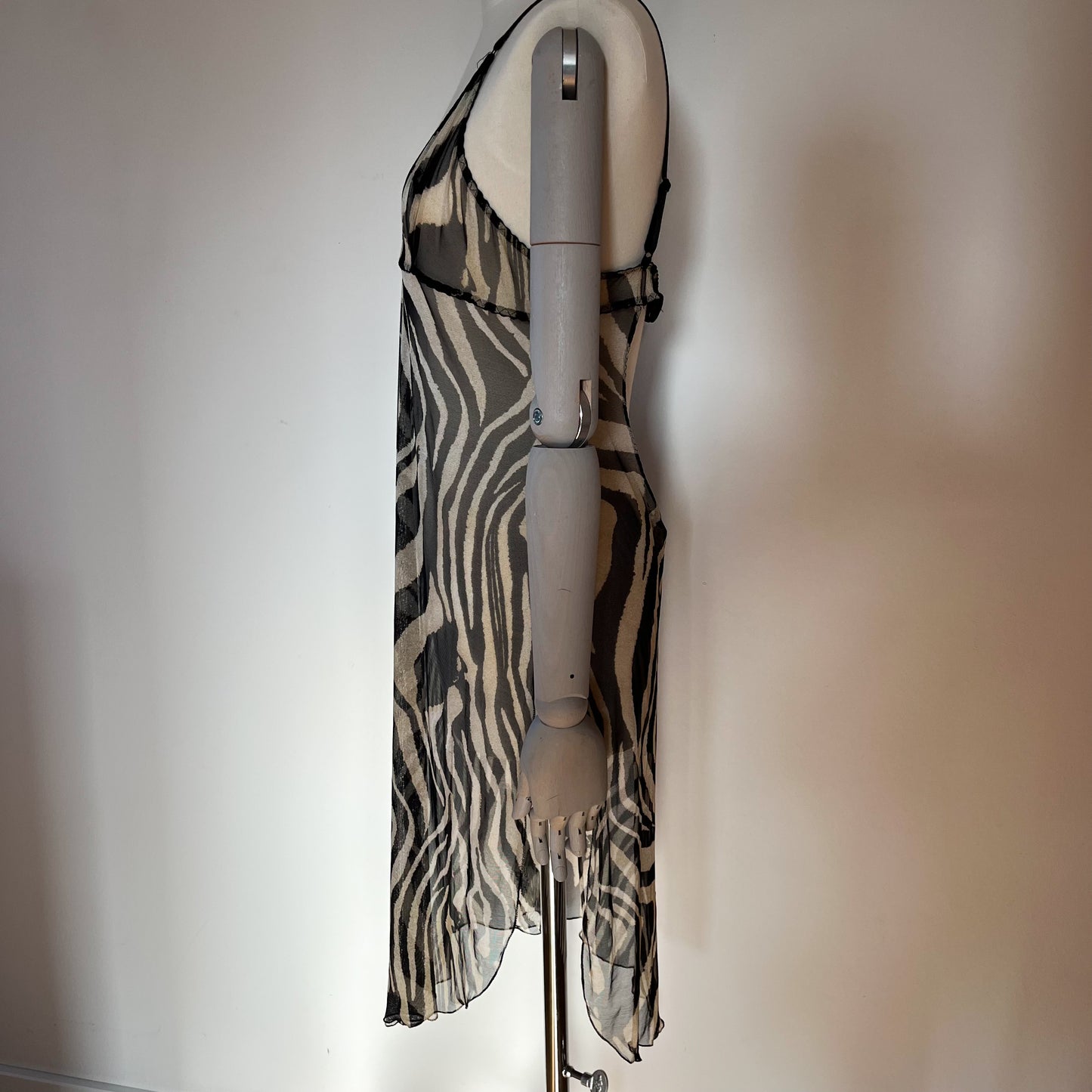 Roberto Cavalli Sheer Dress Zebra Print (M/L)