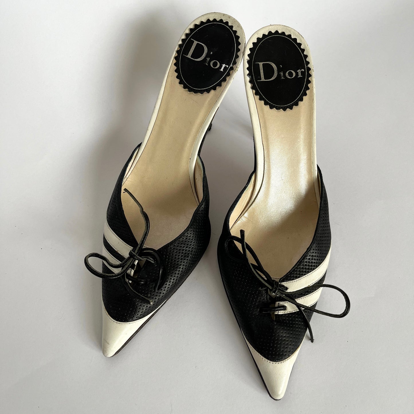 Dior Kitten Heels Black & White (35.5 EU)