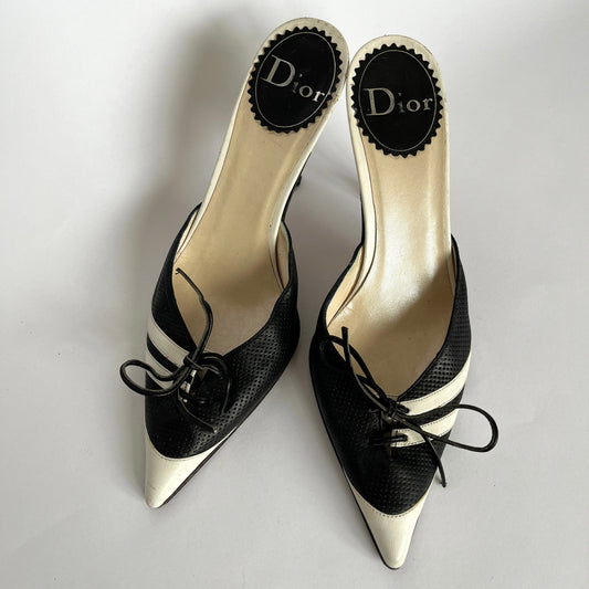 Dior Kitten Heels Black & White (35.5 EU)