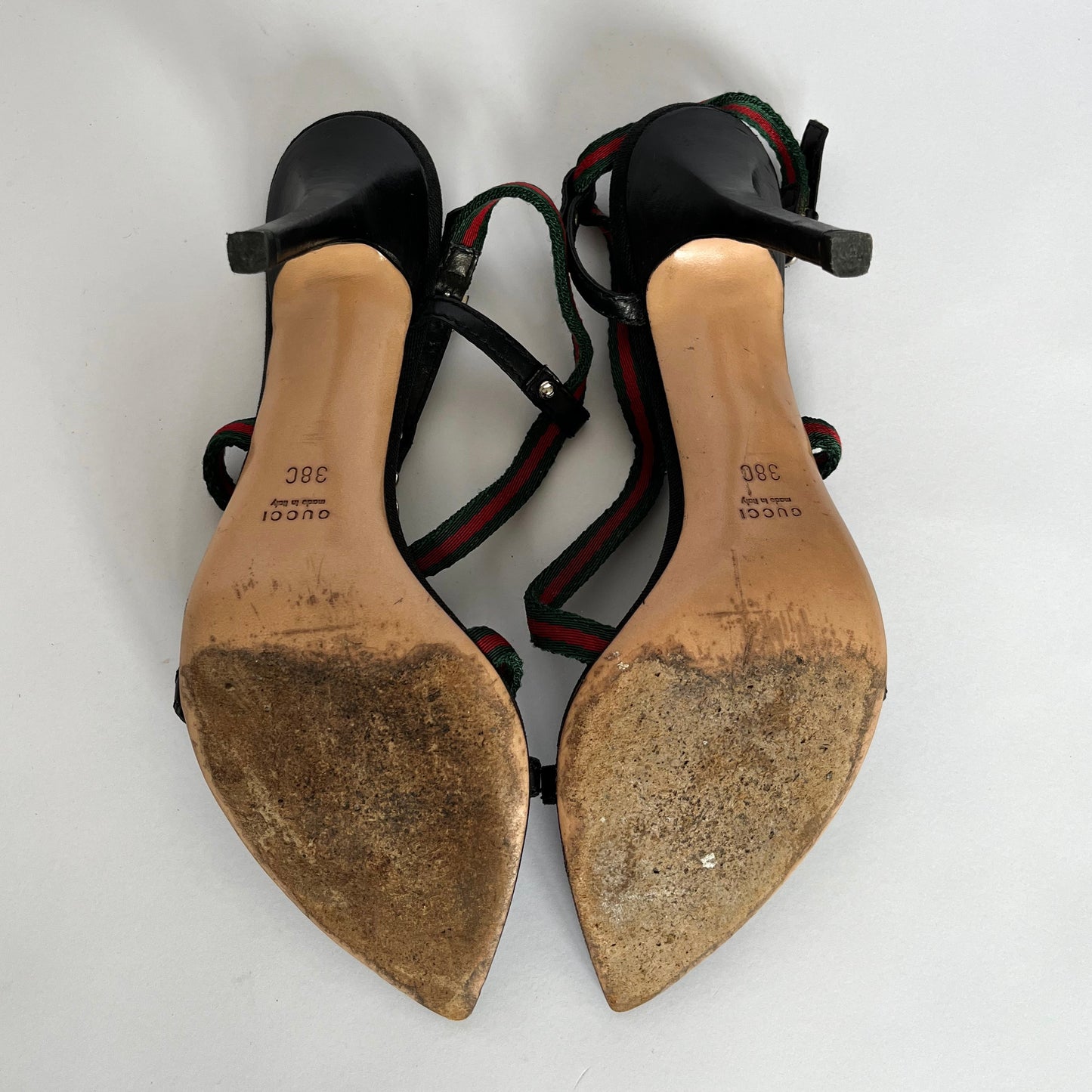 Gucci GG Logo Sandals Black (38 EU)