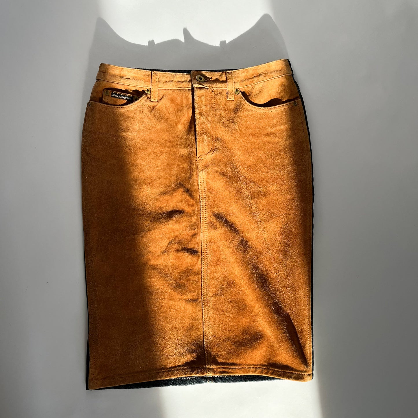 Dolce & Gabbana Suede Denim Skirt (DE 36)