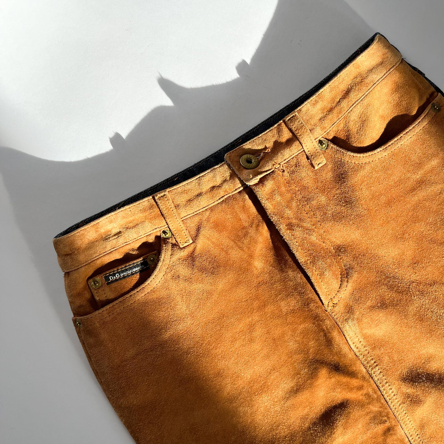 Dolce & Gabbana Suede Denim Skirt (DE 36)