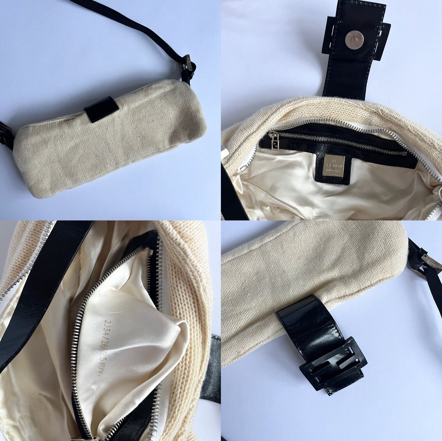 Fendi Baguette Wool Cream