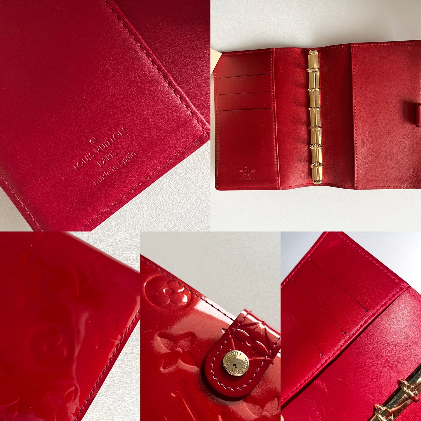 Louis Vuitton Vernis Agenda PM Red