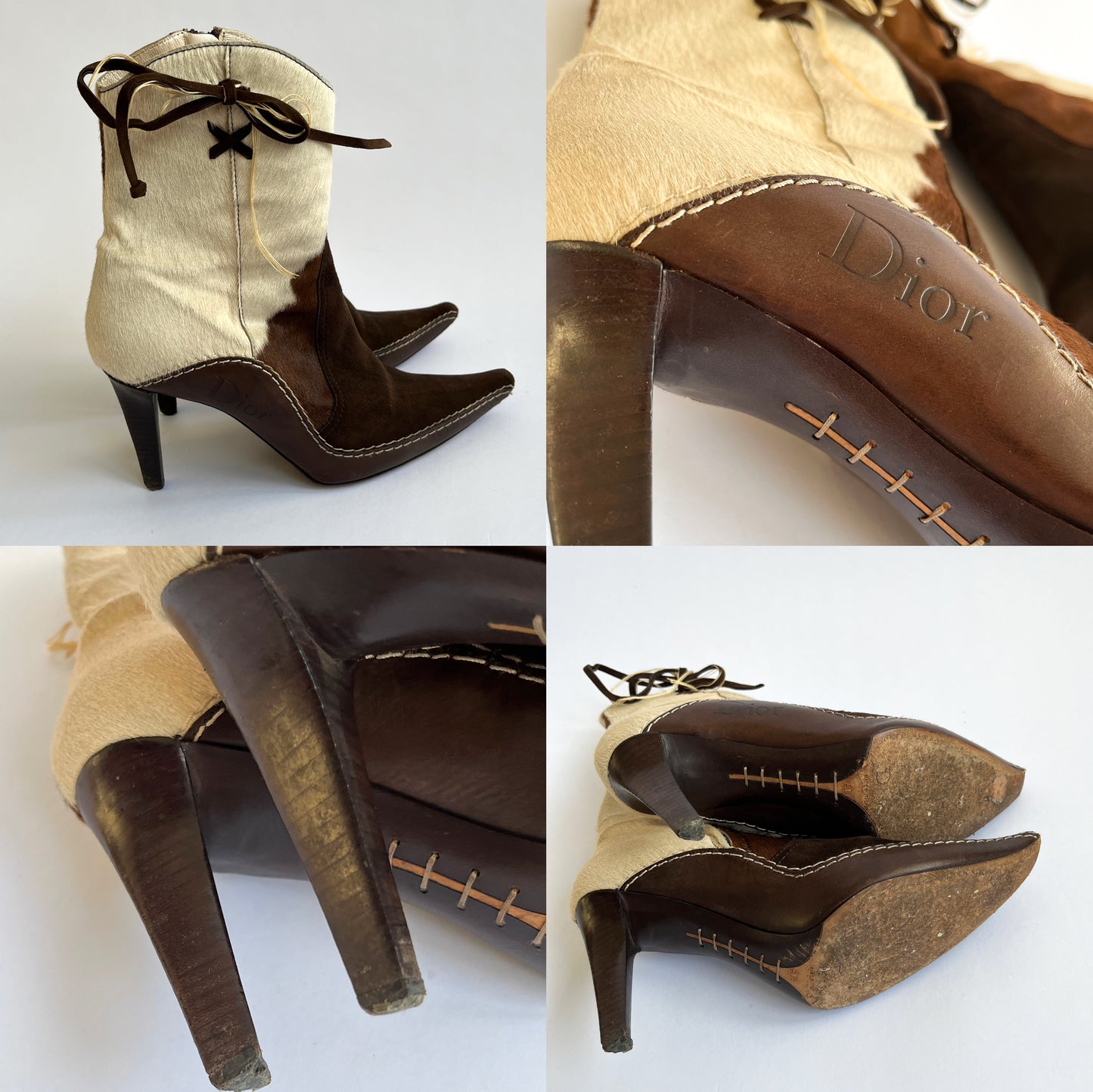 Dior by Galliano Cowhide Boots (40.5 EU)