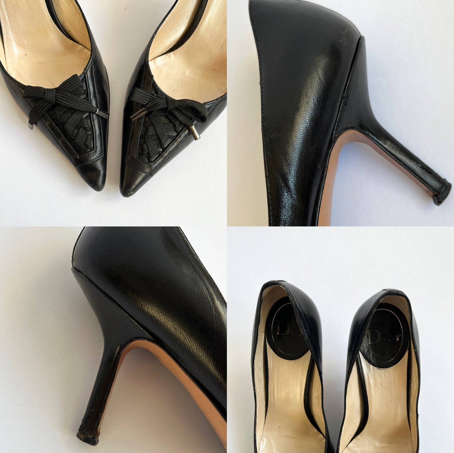 Dior by Galliano 'Admit it' Heels With Lacing Detail Black (37.5 EU)