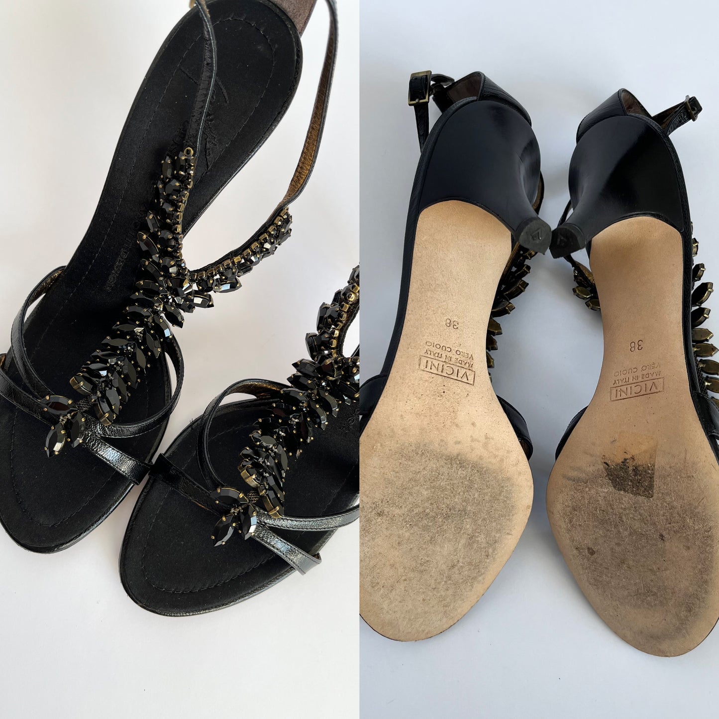 Giuseppe Zanotti Gemstone Heels Black (38 EU)