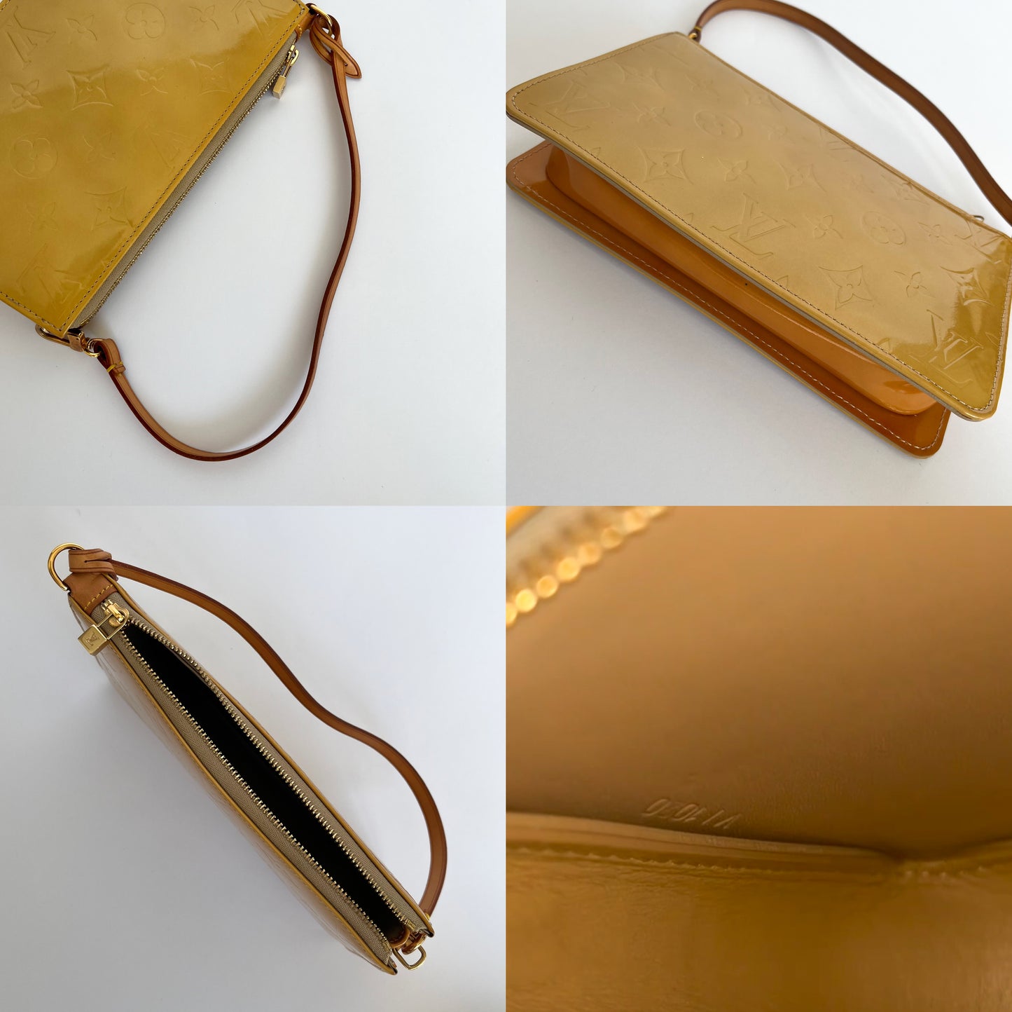 Louis Vuitton Lexington Monogram Vernis Pochette Yellow