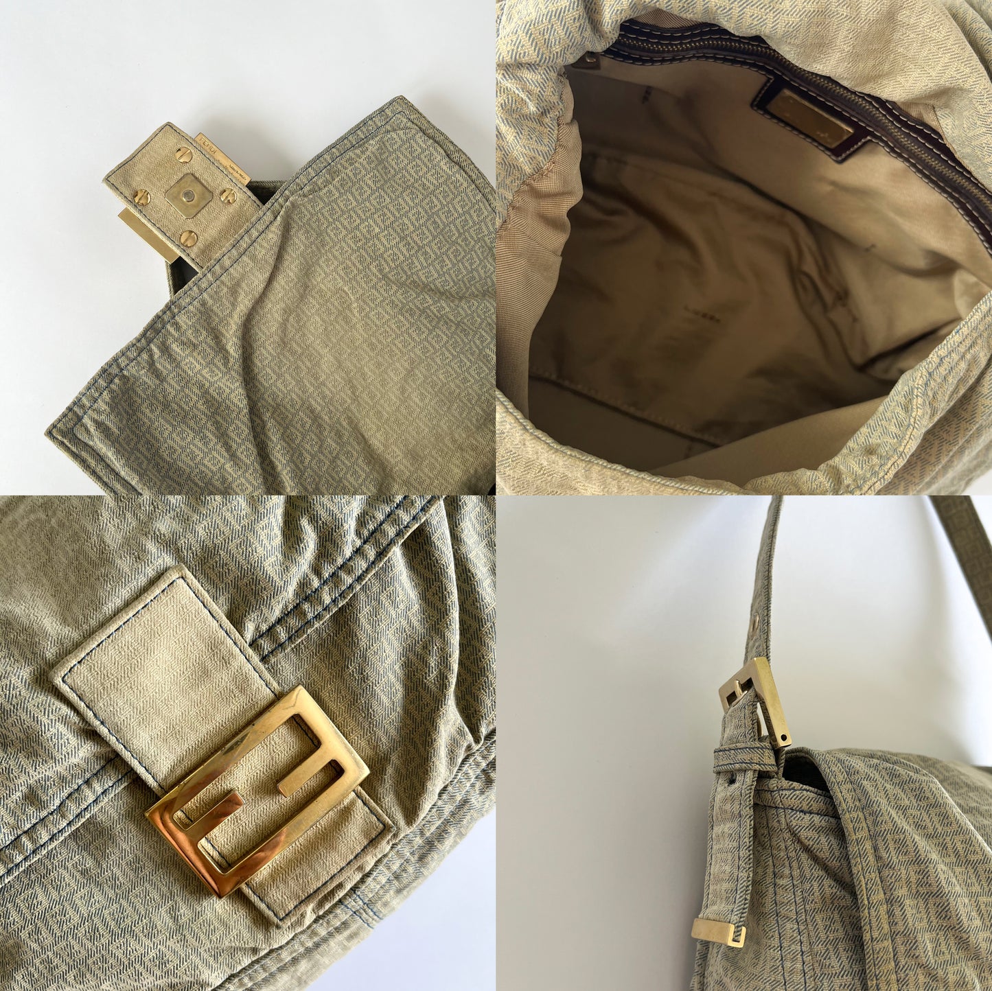 Fendi Baguette Mamma Denim Bag
