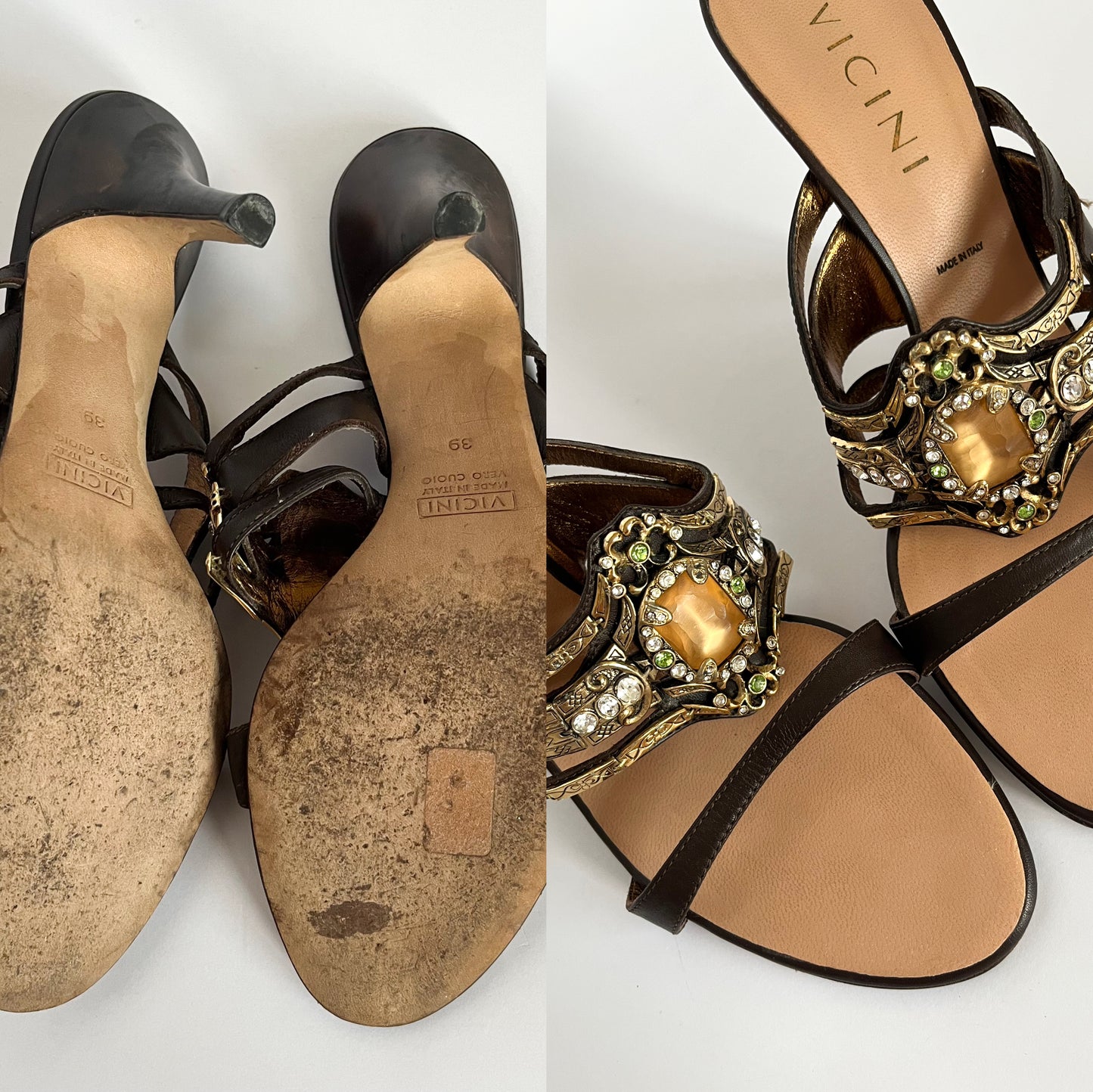 Vicini Gemstone Heels Brown (39 EU)