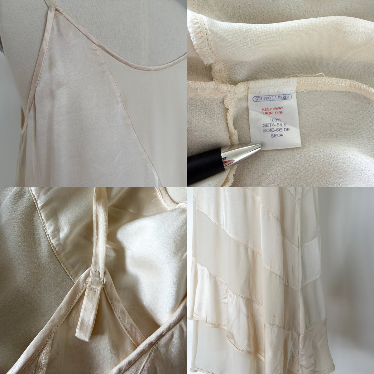 La Perla Silk Babydoll Creme (M)
