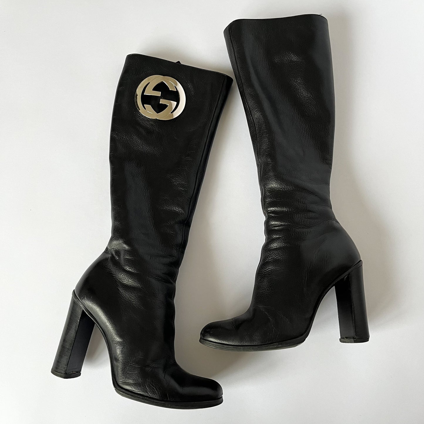 Gucci by Tom Ford GG Metal Cut-Out Boots Black (37 EU)