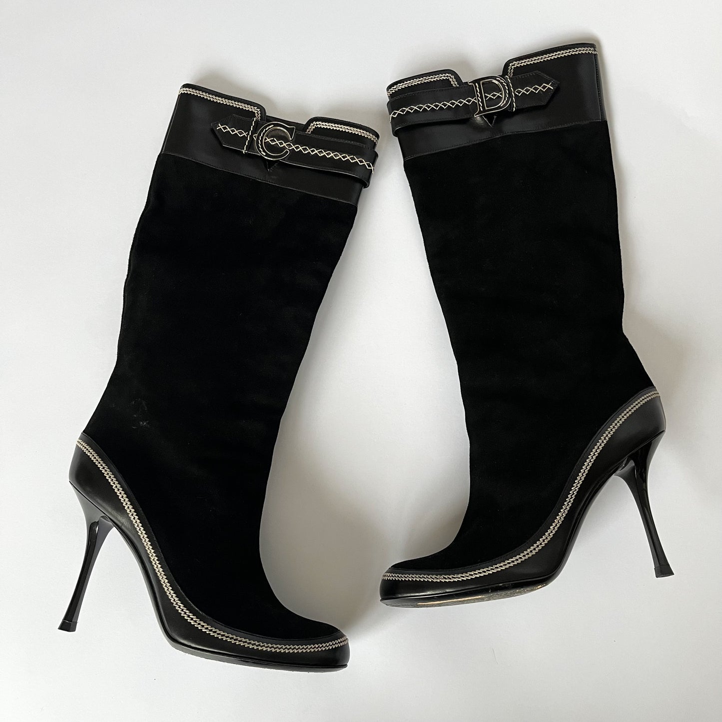 Dior Suede Boots CD Application Black (40.5 EU)