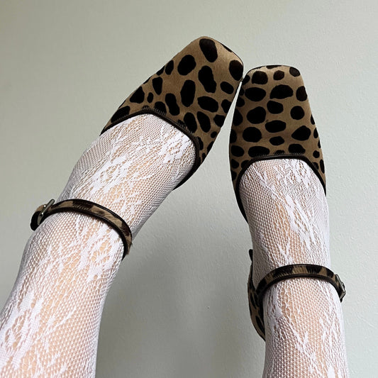 Prada Pony Mary Jane Pumps With Animal Print (39.5 EU)