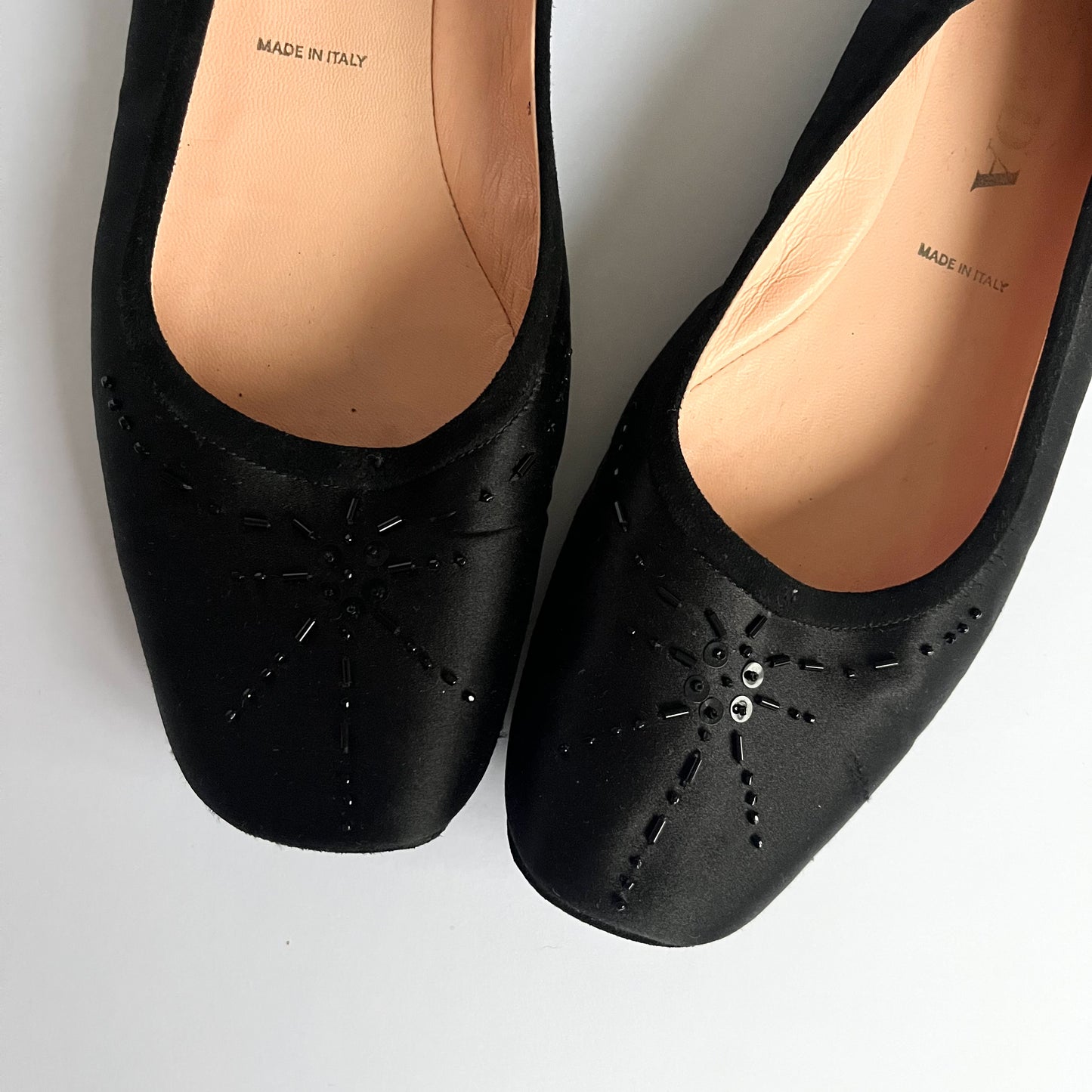 Prada Silk Ballet Flats Black (39.5 EU)