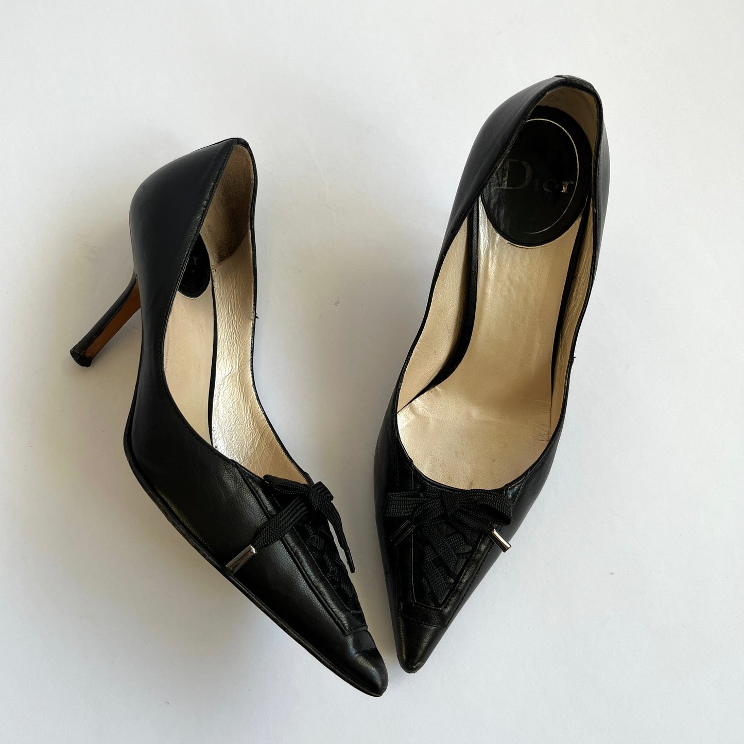 Dior by Galliano 'Admit it' Heels With Lacing Detail Black (37.5 EU)