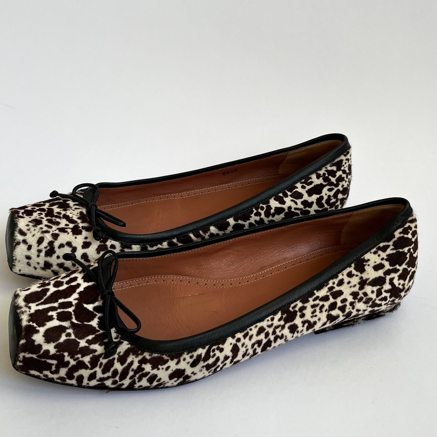 Alaïa Animal Print Pony Cowhide Ballet Flats (40 EU)