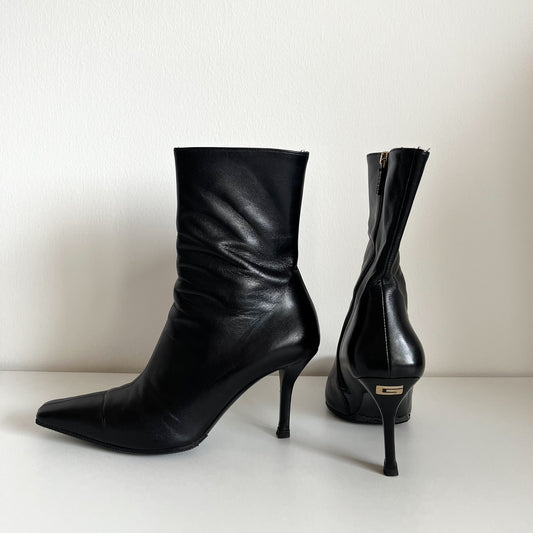 Gucci by Tom Ford G Logo Boots Black (38.5 EU)