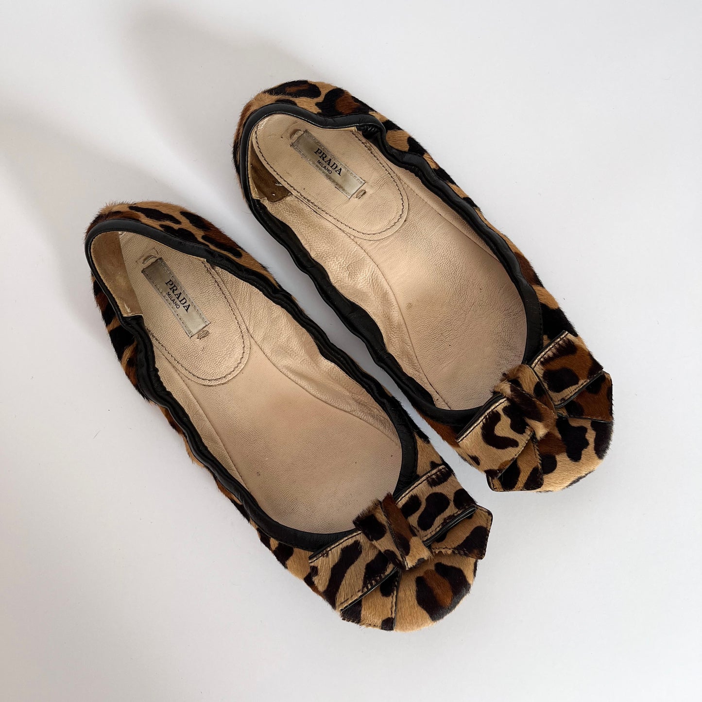 Prada Pony Leopard Ballet Flats (39 EU)