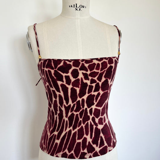 Roberto Cavalli Giraffe Print Top (S)