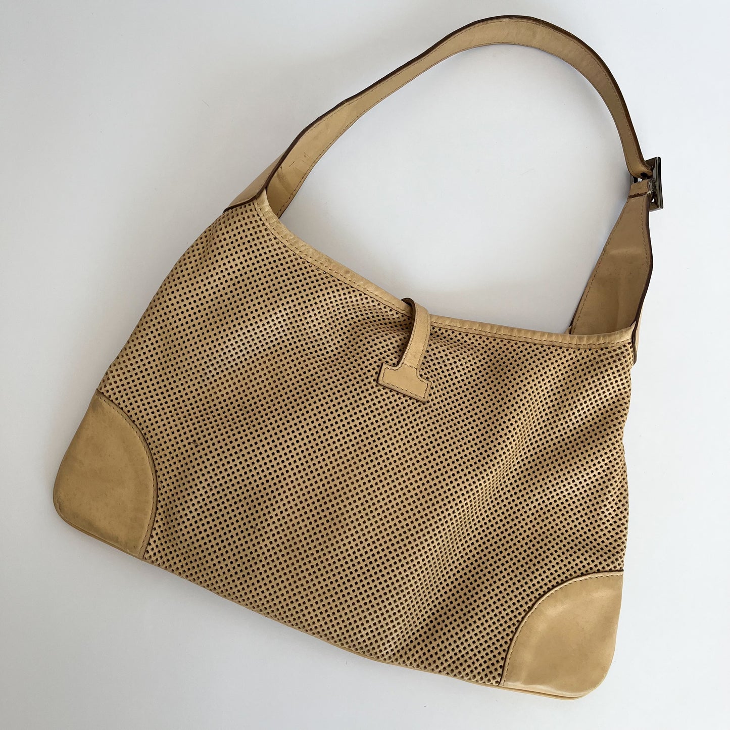 Gucci Jackie Leather Bag Beige