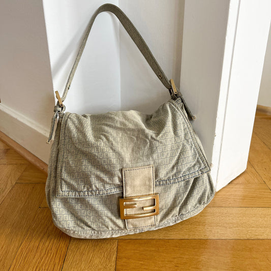 Fendi Baguette Mamma Denim Bag