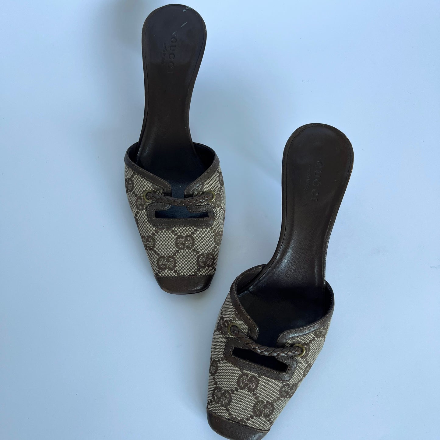 Gucci Monogram Mules (36 EU)