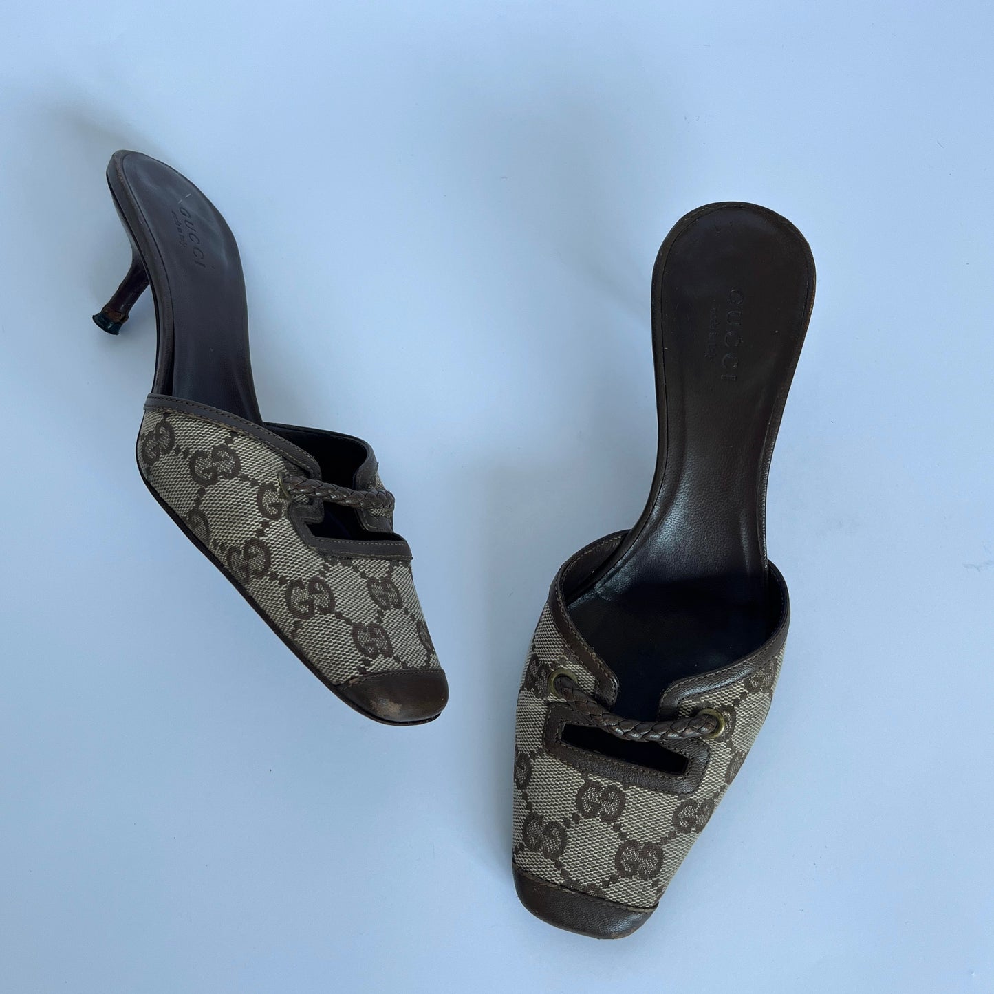Gucci Monogram Mules (36 EU)