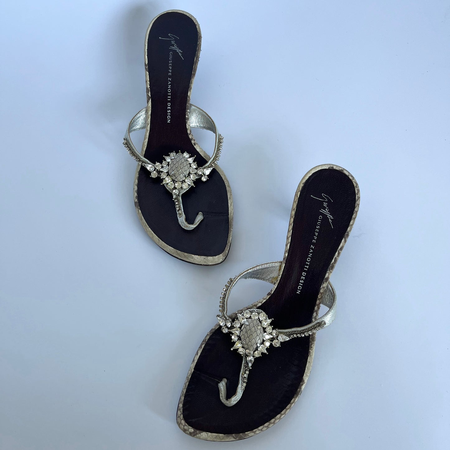 Giuseppe Zanotti Gemstone Thong Mules (40 EU)