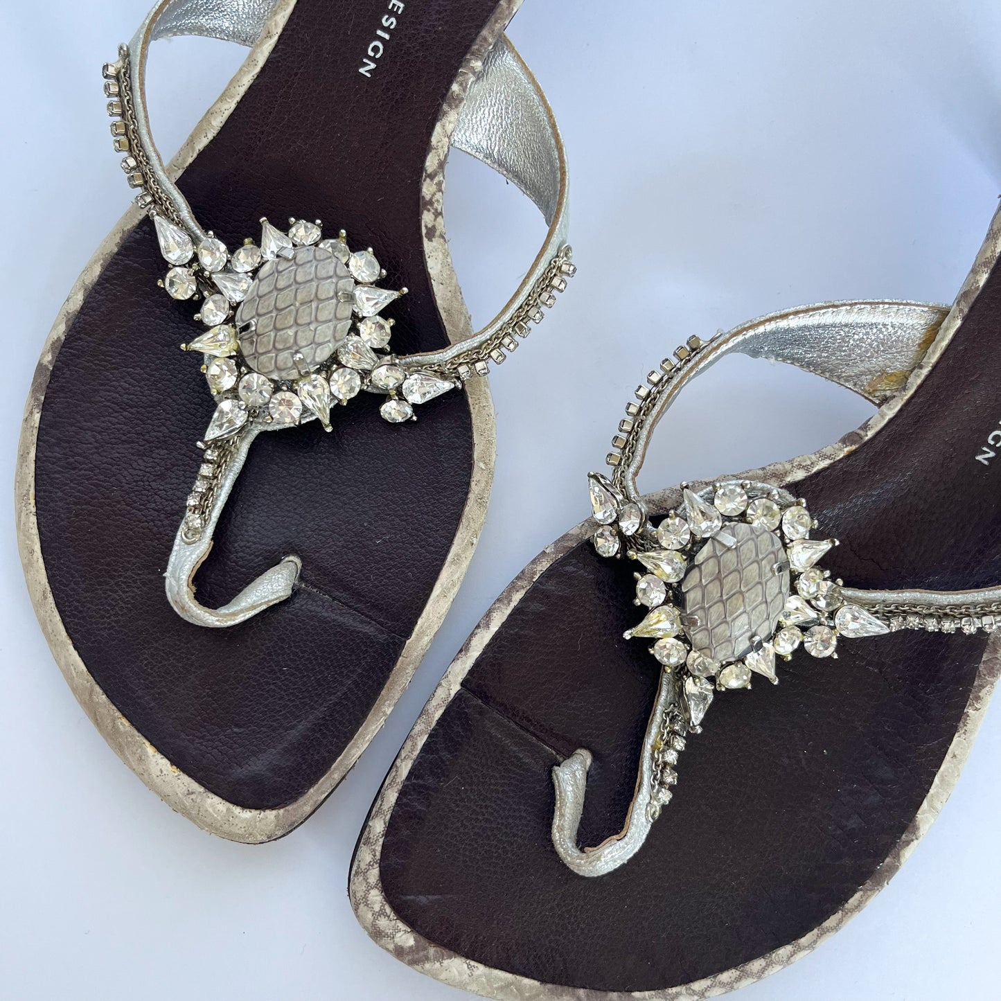 Giuseppe Zanotti Gemstone Thong Mules (40 EU)