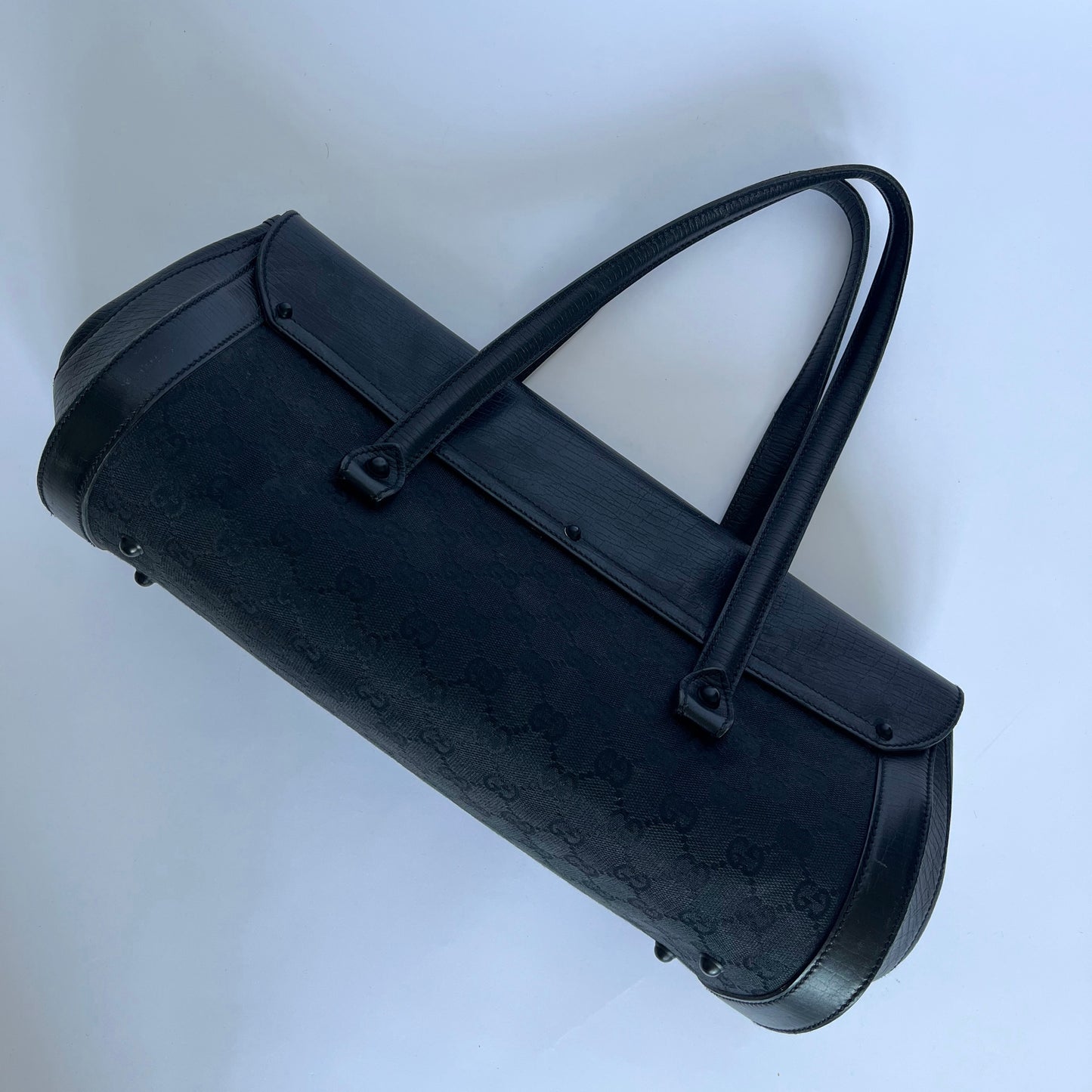 Gucci Bamboo Bullet Monogram Bag Black