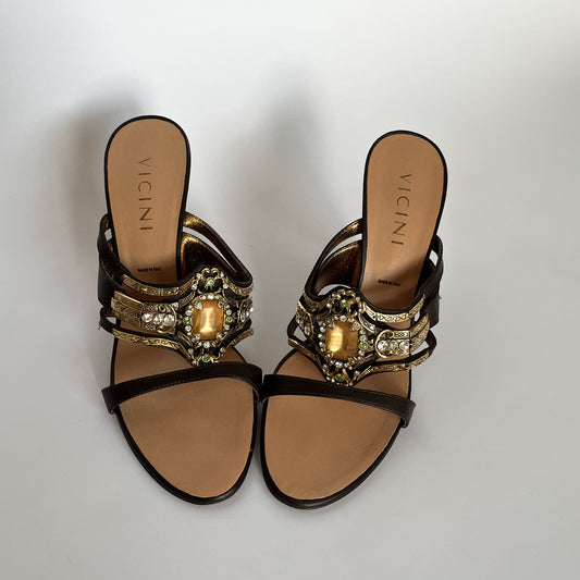 Vicini Gemstone Heels Brown (39 EU)