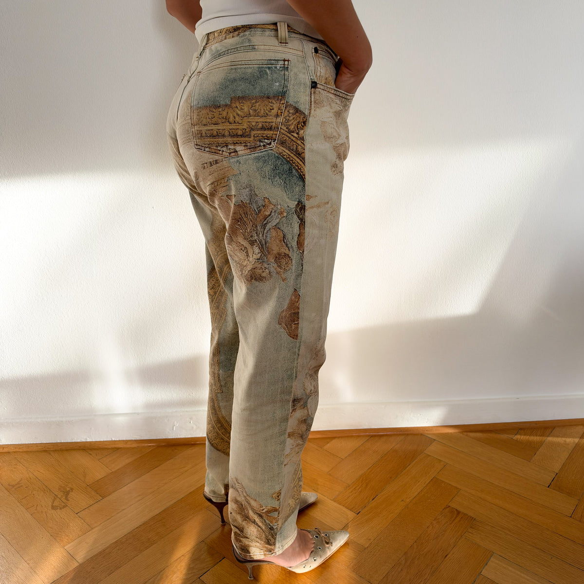 Roberto Cavalli Fall 1994 Renaissance Angel Pants (L)