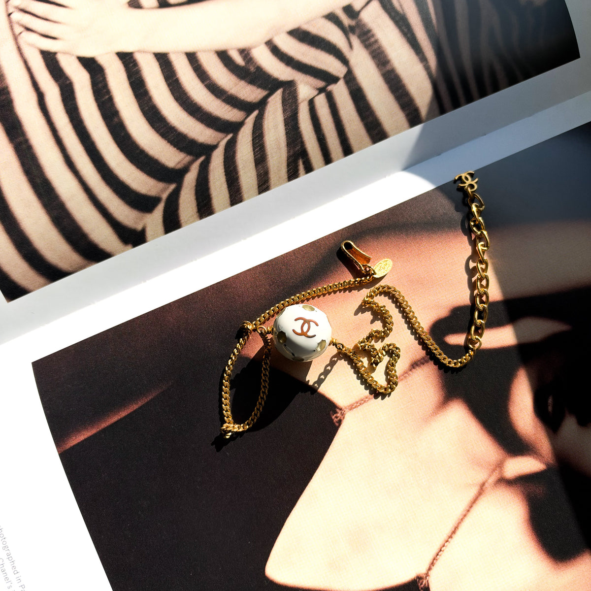 Chanel 1998 Soccer Ball Necklace