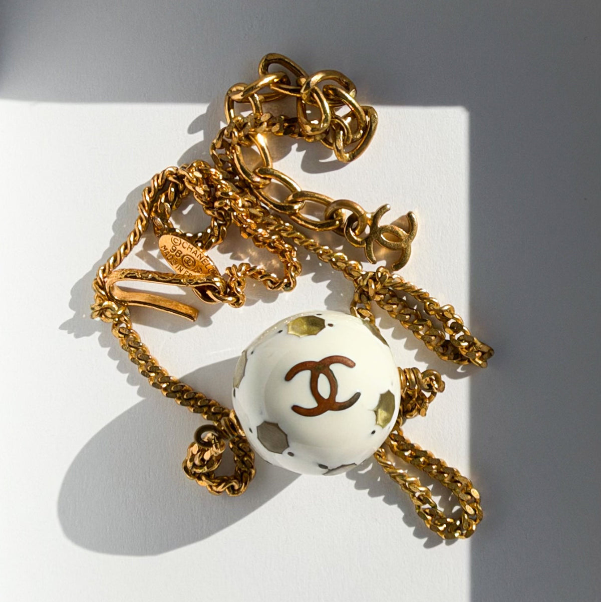 Chanel 1998 Soccer Ball Necklace