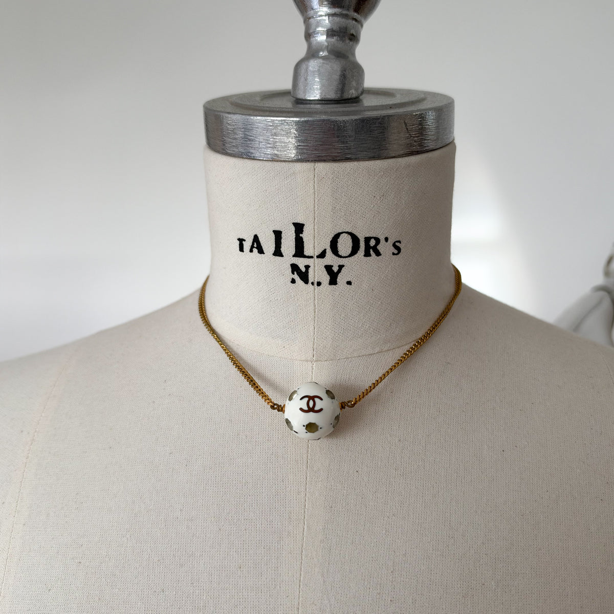 Chanel 1998 Soccer Ball Necklace